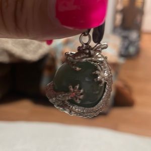 Chinese jade dragon pendant